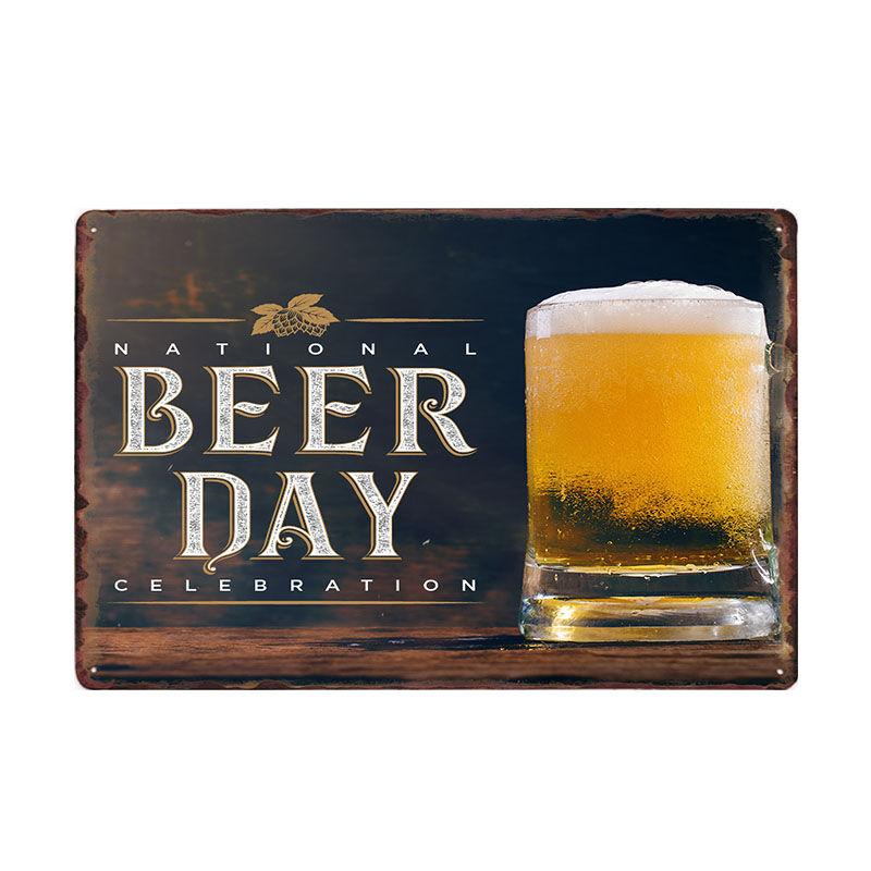 Beer Vintage Metal Tin Sign Chic Home Bar Cafe Poster Wall Decor Art Plaque Pub Tavern Retro Decorative Plates 20*30 CM