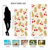 Custom Pineapple Cherry Beach Towel Fruit Print Microfiber Sand Free Quick Dry Soft Travel Swim Pool Accessory Gift