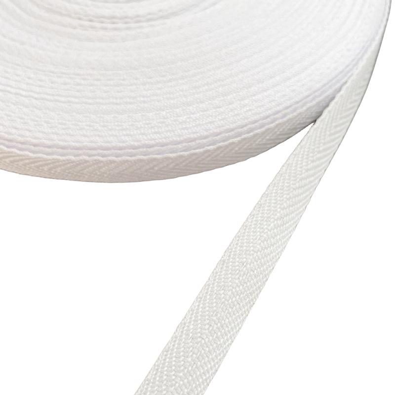 Panglică Herringbone din Mătase de Rețea 1Cm-2.0Cm Negru și Alb Chingă Îmbrăcăminte Pantofi Poliester Bagaje