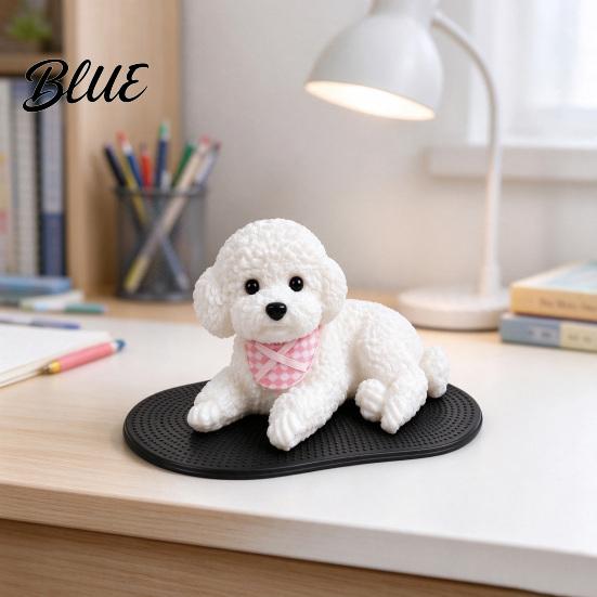 Miniature Sleeping Dog Decor Realistic Puppy Dashboard Ornament Cute Figure Pet Keepsake for Birthday Gift Vivid Statue Car Interior Desk Decoration