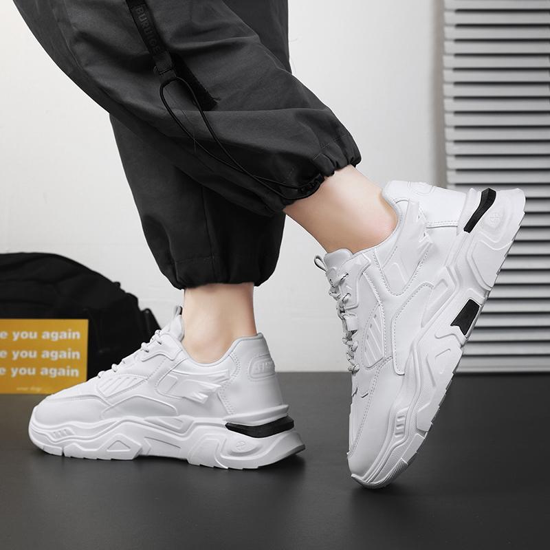 Moda 2024 Wiosna Męskie Nowe Oddychające Białe Buty Męskie Koreańskie Wszechstronne Buty Sportowe Casualowe Buty Taty
