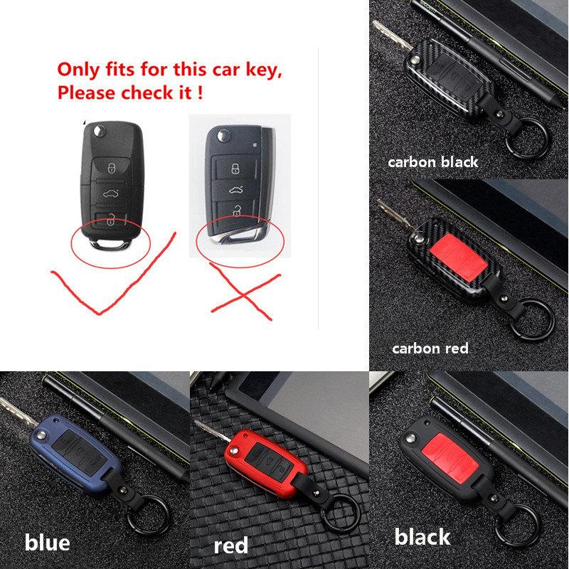 Car Key Case Cover For VW Volkswagen Polo Golf 4 5 6 7 T5 MK7 Tiguan Passat B6 B5 Skoda Octavia A5 A7 Seat Leon FR 2 Ibiza Ateca