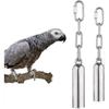 Stainless Steel Parrot Toy with Bell Sound