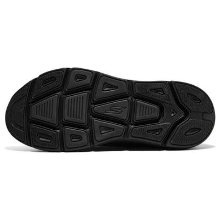 Skechers Max Cushioning Comfortable Round Toe Mesh Low Top Running Shoes Men Sneaker Black 220313-BBK