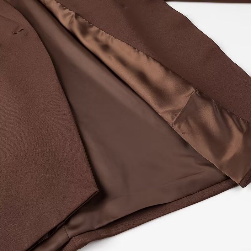 Kaslead New Arrival Women's Clothing Fashion Style Stylish Simple and Versatile Solid Color Suit Long Sleeves Outwear