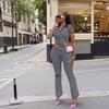 Western Style New Fashion Casual Stripe Top Trousers Set Striped Top and Pants Set