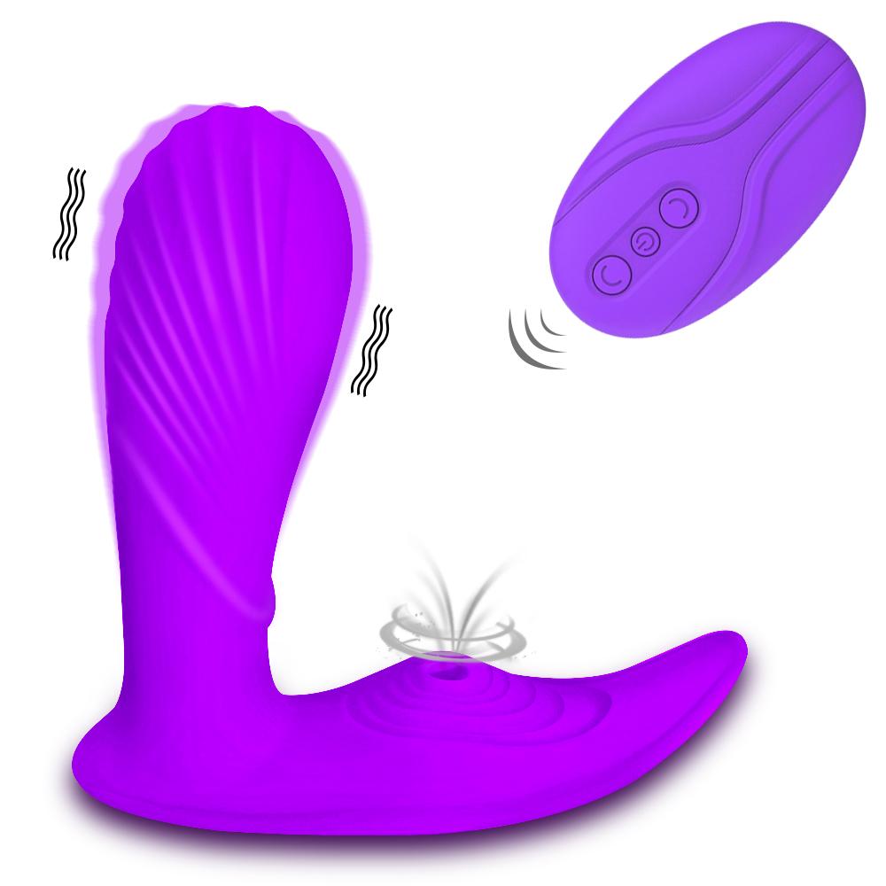 Wearable Vagina Sucking Vibrator Sex Toys for Woman Powerful Clitoris Sucker Wireless Remote Control Dildo Adults Toys