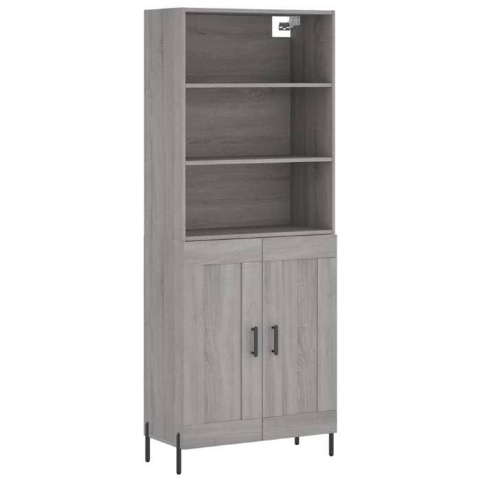 Buffet haut - Sonoma - Gris Sonoma - Bois d'ingénierie - 69,5×34×180 cm