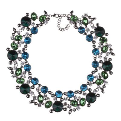 Vintage Full Diamond Necklace Women'S Accessories Fashion Gemstone Clavicle Chain