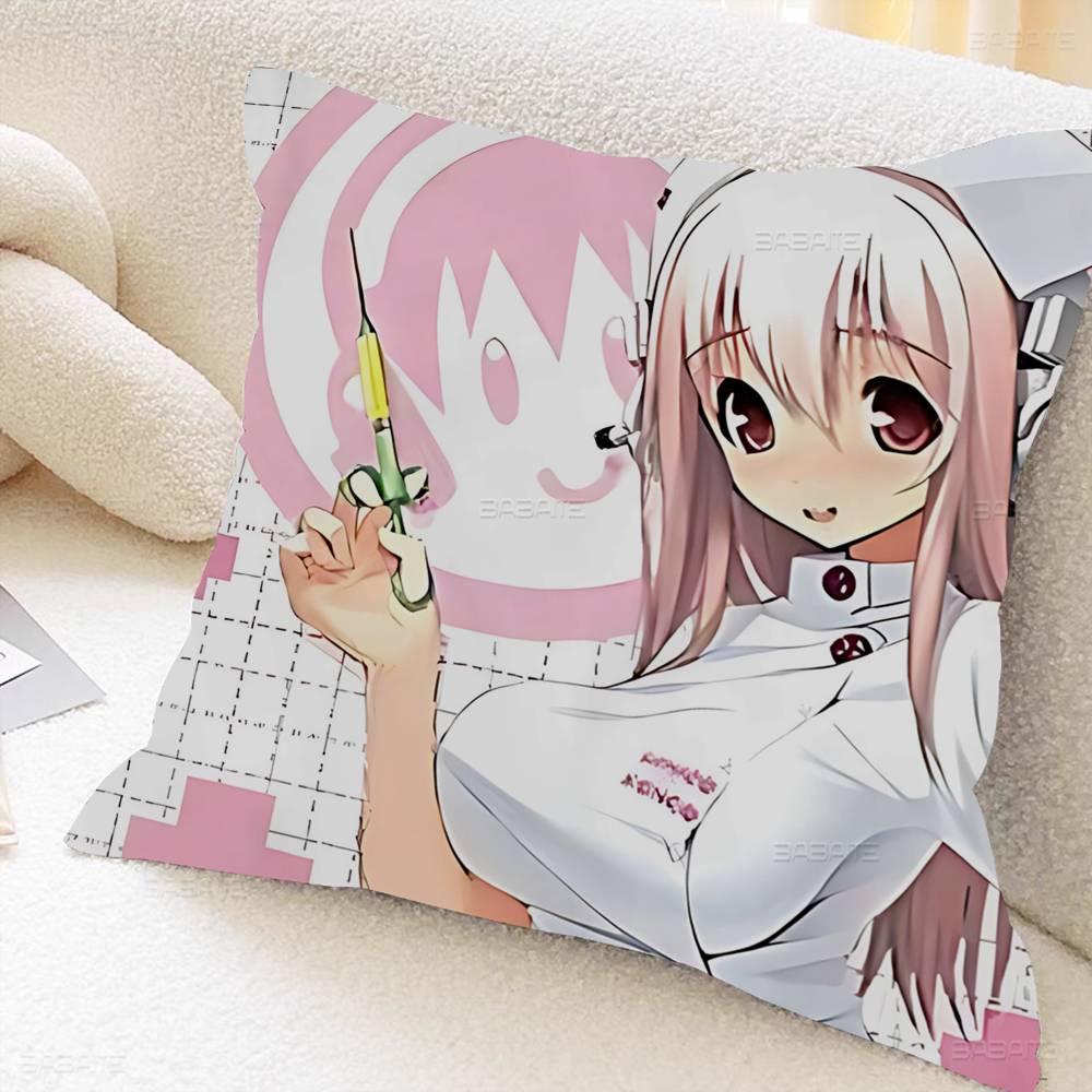 Super S-Sonico Manga Anime Personalized Picture Text Home Decorative Pillows Household Gifts 45X45Cm