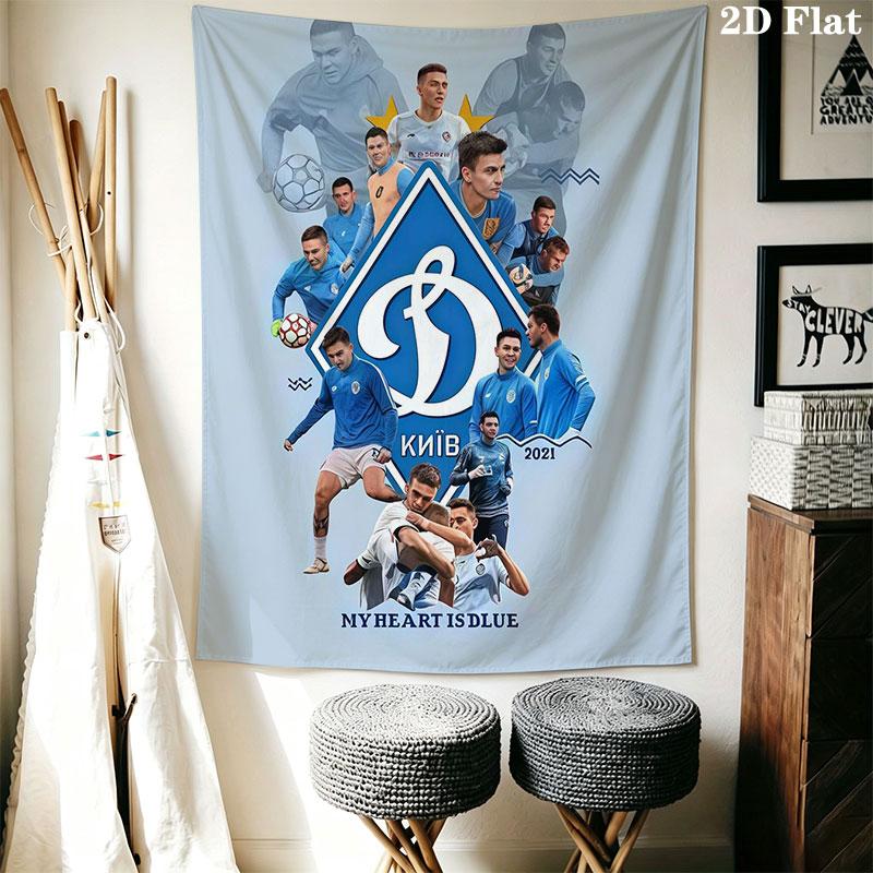 FC Dynamo Kyiv Wall Hanging Printed Fabric Blanket Decorative Tapestries for Bedroom Living Room Home Decor