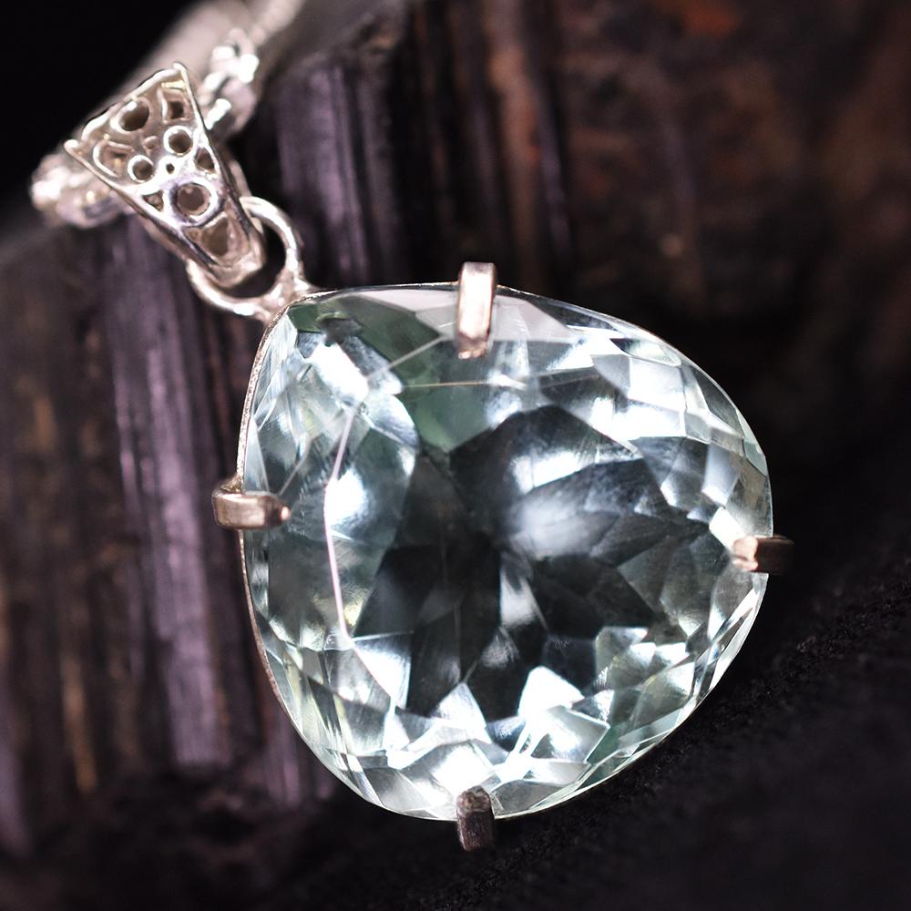 Lab Created 925 Starling Silver 74 Ct Perfect Pear Cut CERTIFIED Gems Pendant MY.PD-108-NS