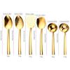 6pcs Stainless Steel Cooking Spoons Slotted Spoon Turner Spatula Pasta Spoon Dishwasher Safe Rust Resistant Kitchen Utensil