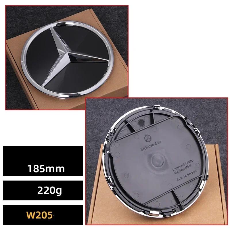 Car Front Grille Emblem Star Badge Logo Chrome black Silver 3D Mirror Mercedes Benz AMG W205 W204 W253 W213 W206 W166 gle glc UK1