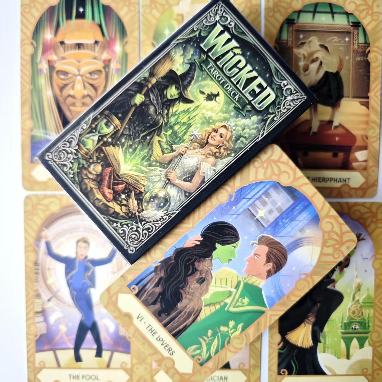 Wicked Tarot Deck - Full 78-Card Traditional Tarot Set, Fantasy-Themed Divination Cards for Beginners and Collectors 10.3*6cm разноцветный