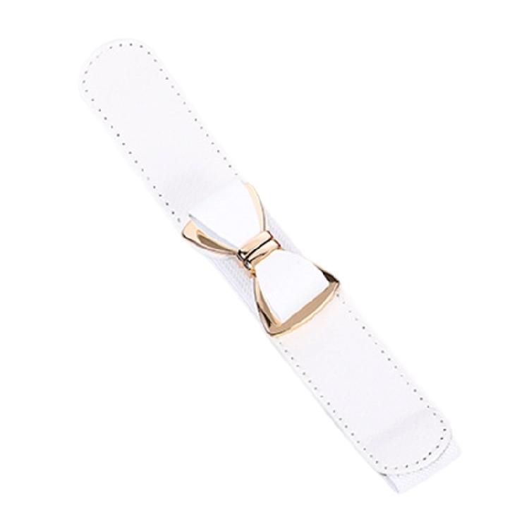 Fashionable Elastic Waist Cincher Women Slim Stretch Belt Bowknot Clasp Cummerbund for Coats Skirts Dresses
