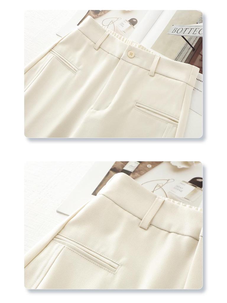 Women's Beige Harem Pants 2025 - New Spring Straight-Leg Slimming Casual Style