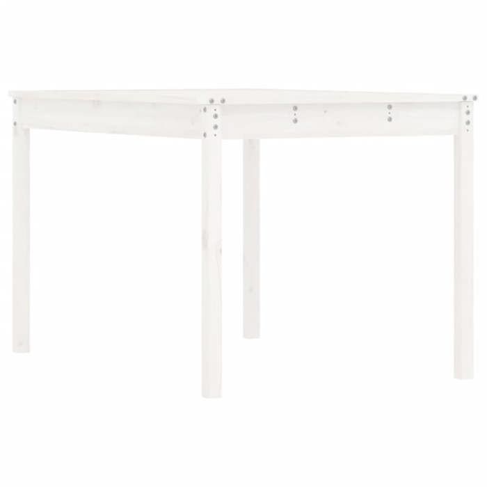 VidaXL Table de jardin blanc 121x82,5x76 cm bois massif de pin 823970