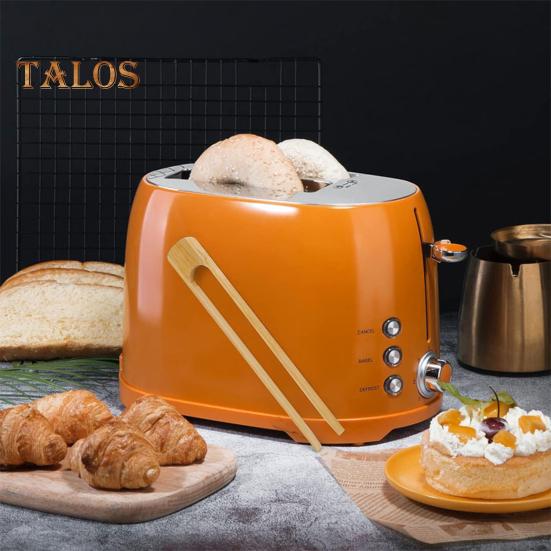 Magnetic Toaster Tongs Bamboo Serving Tongs 8.66 Inch Kitchen Utensils for Cooking Toast Bacon Muffin Bagel