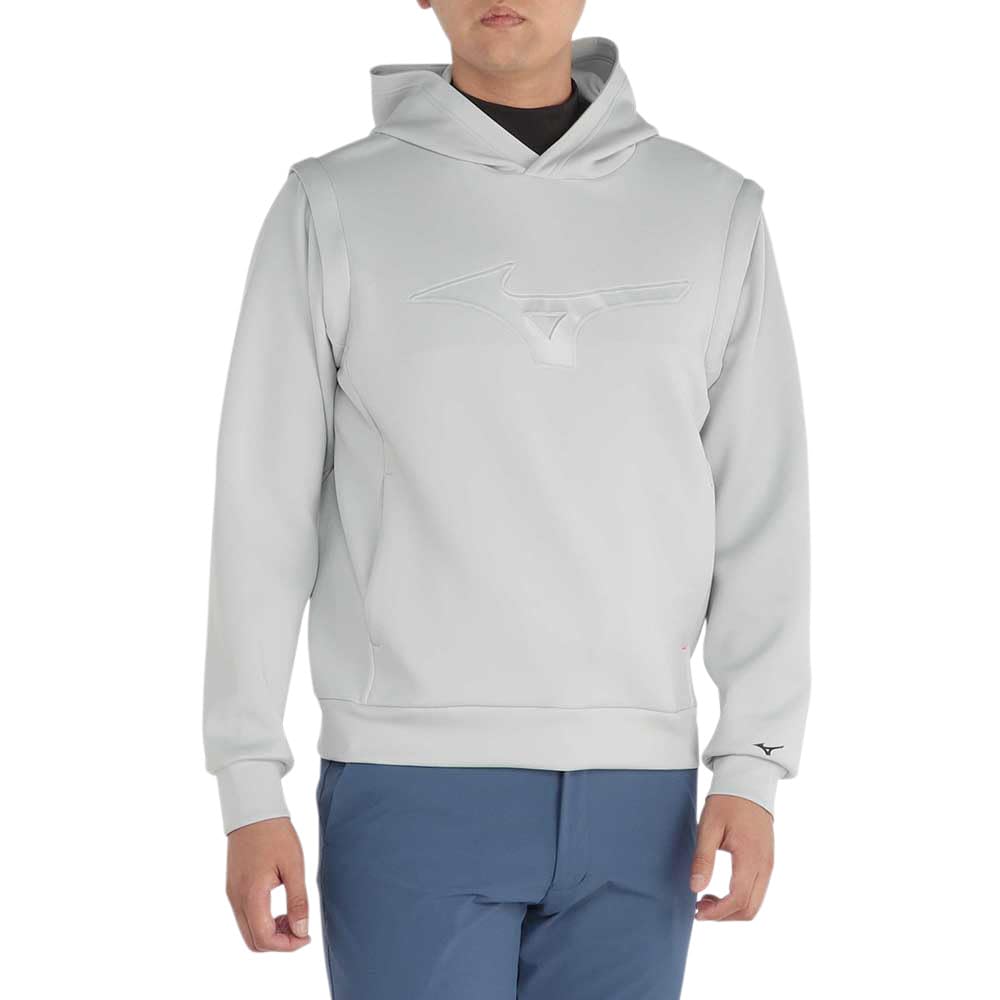 

Golf Wear Smooth Parka Hoodie Sleeve Removable Vest E2MCB003 Light Gray [Mizuno] 2-way Men s светло-серый