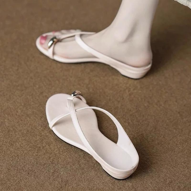 

Fashion Flats Women Slippers Clip Toe Fashion Cozy Shoes Casual Summer Woman s Sandals 2025 Beach Flip Flops Dress Sandalias De Mujer 40 бежевый