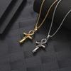 Ancient Egyptian Anka Pendant Retro Serpentine Cross Trendy Men and Women Versatile Personalized Necklace Accessories