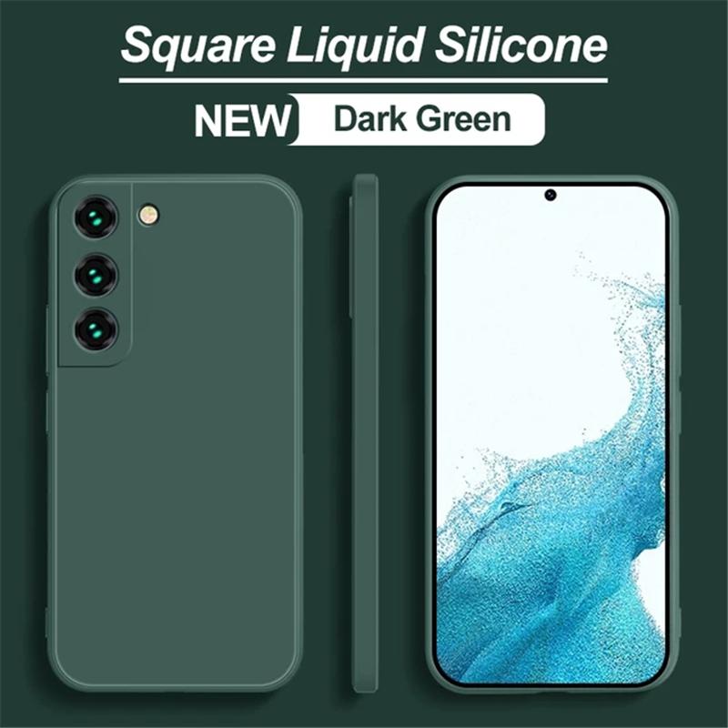 

Квадратний рідкий м’який силіконовий чохол для телефону Samsung Galaxy A05S A15 A25 A34 A54 A04S A14 A24 A34 A23 A33 A53 A72 S20 S21 S22 S23 S24 Ultra Plus Cover For Samsung Galaxy A05 темно-зелений колір