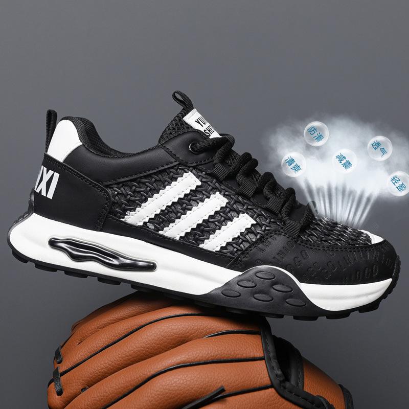 

Men s shoes new summer breathable mesh trendy brand sports and leisure thick sole inner height increase dad trendy shoes 44