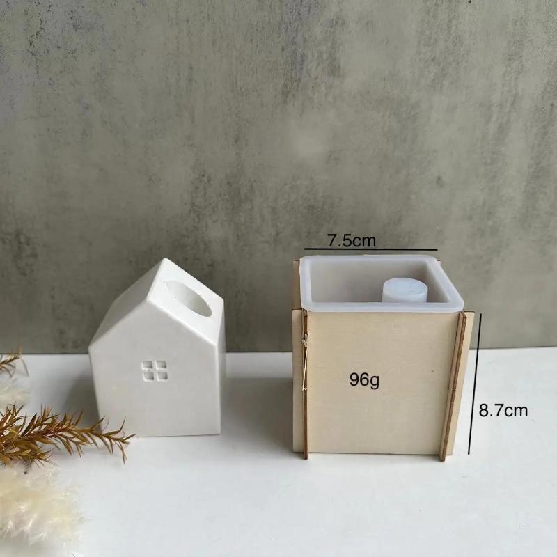 New Creative House Vase Silicone Mold DIY Succulent Concrete Flower Pot Mold Plaster Cement Pen Container Mold Plant Holder Mold