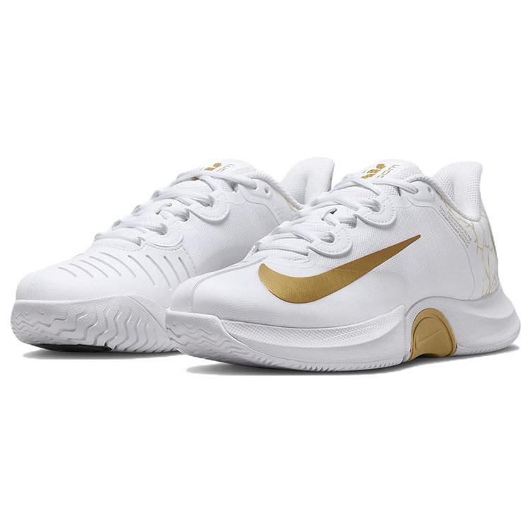 New Nike X Naomi Osaka Court Air Zoom Gp Turbo 'White Metallic Gold' Women's DX0341-100