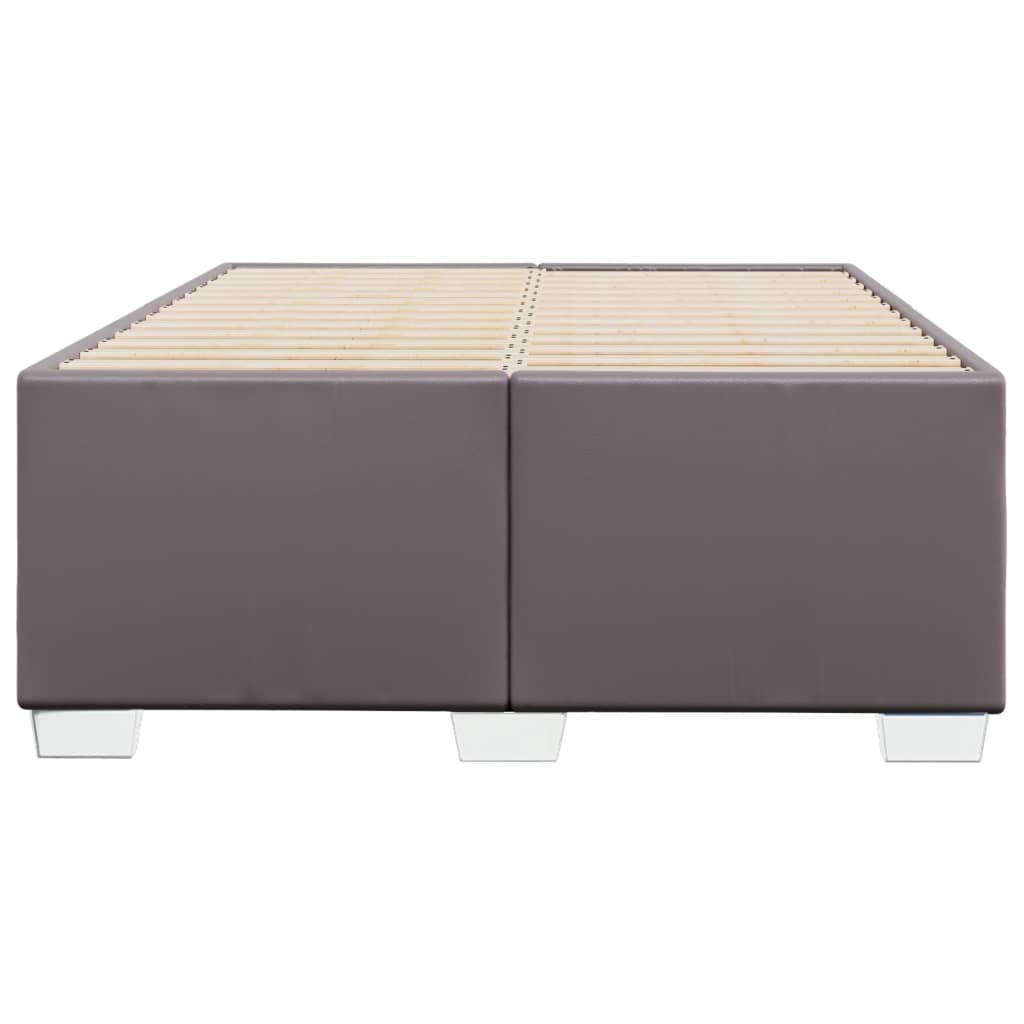 Bed Frame without Mattress Gray 120 x 190 cm Faux Leather