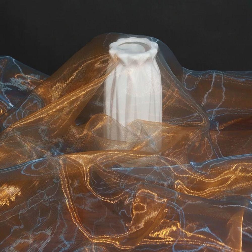 100X150cm Two-color Gradient Fabric Lightweight Thin Organza Mesh Fabric Colorful Organza Fabric