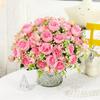 Artificial Flowers Fake Silk Peony Vases Flower Bouquets Home Room Decoration Garden Flower Garlands Wedding Bridal Accessories