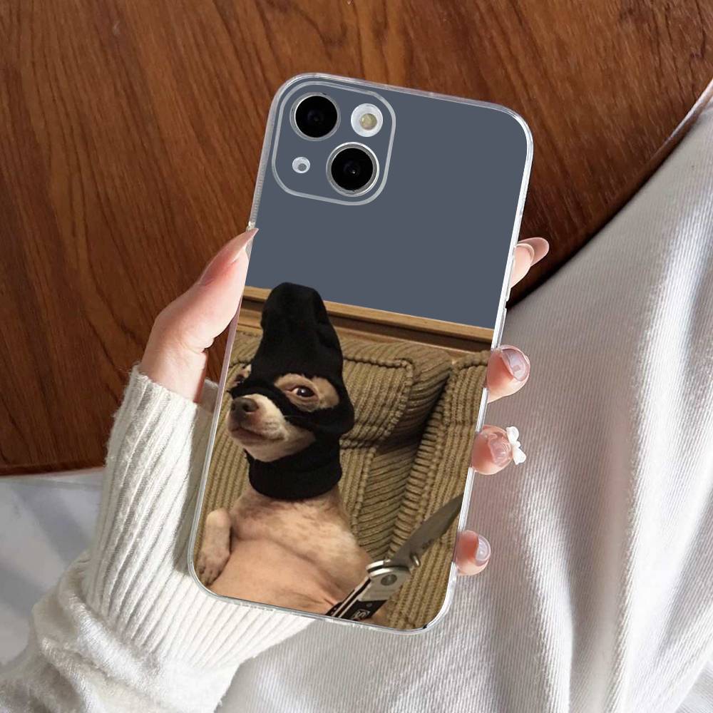 Funny Dog Cover Phone Case For iPhone 17 16 15 14 13 12 11 Pro Max Plus Mini Clear Soft Shell Thin Tpu