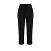 Pantalon droit décontracté pour femme en coton et lin avec cordon de serrage et taille élastique