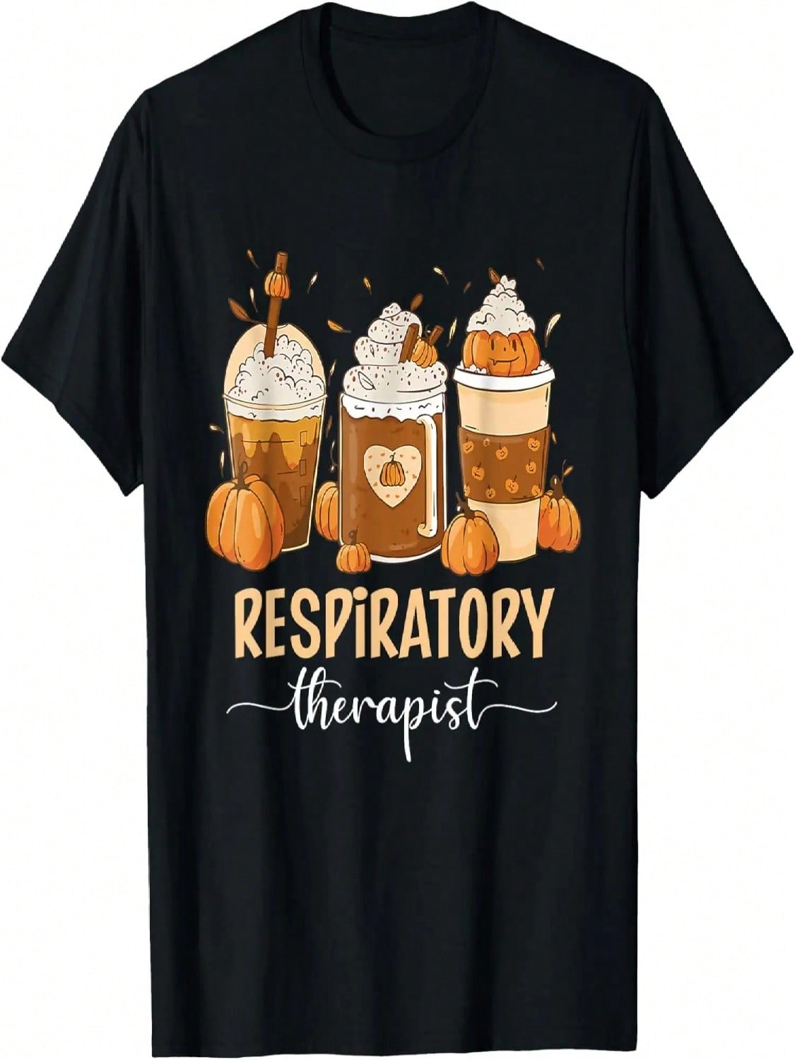 Respiratory Therapy Thanksgiving Pumpkin Spice Fall Autumn T-Shirt S