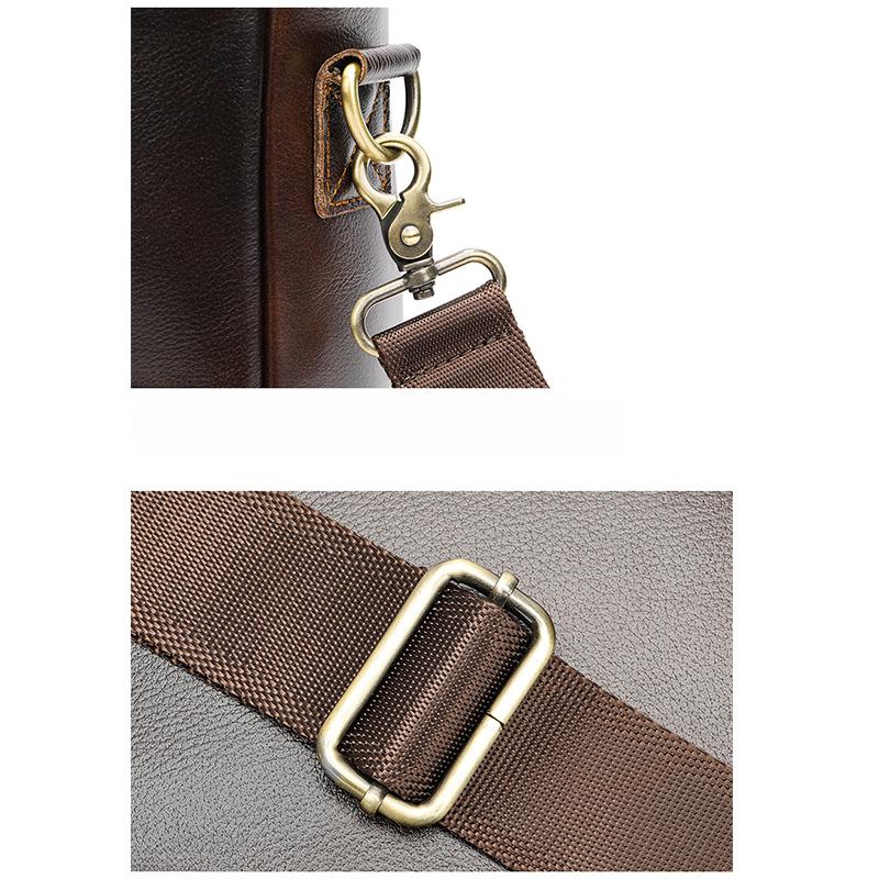 Men Genuine Leather Handbags Casual Leather Laptop Bags Male Business Travel Messenger Bags Men's Crossbody Shoulder Bag