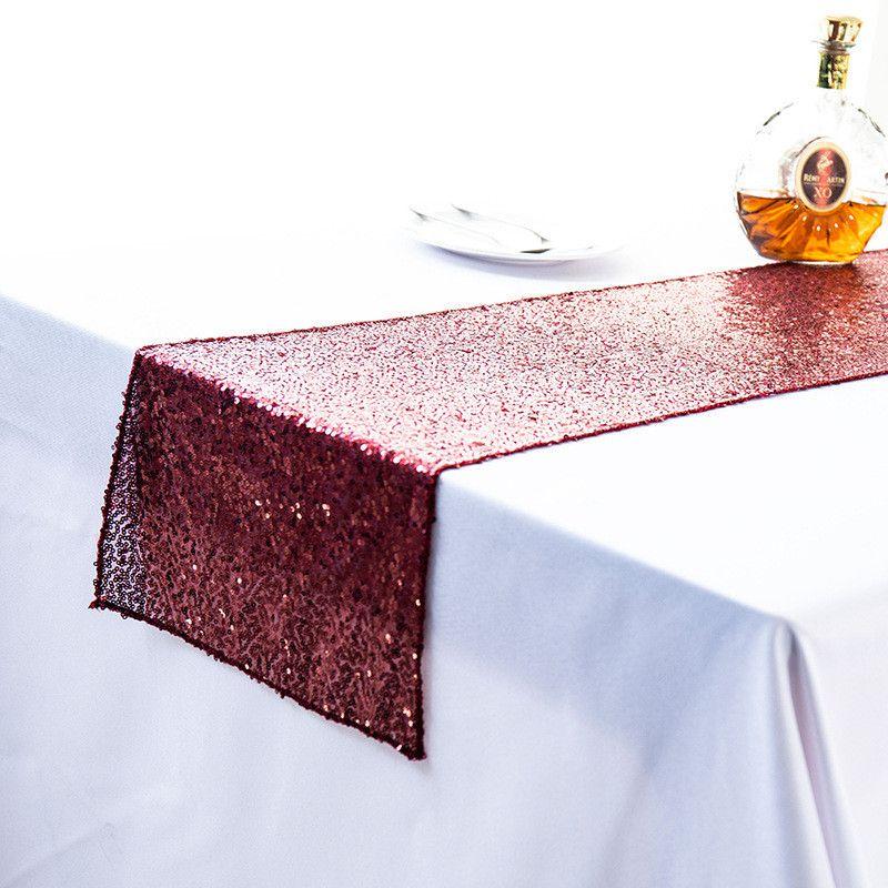 Sequin Glitter 12"x108" Table Runners Cover Sparkly Christmas Wedding Party