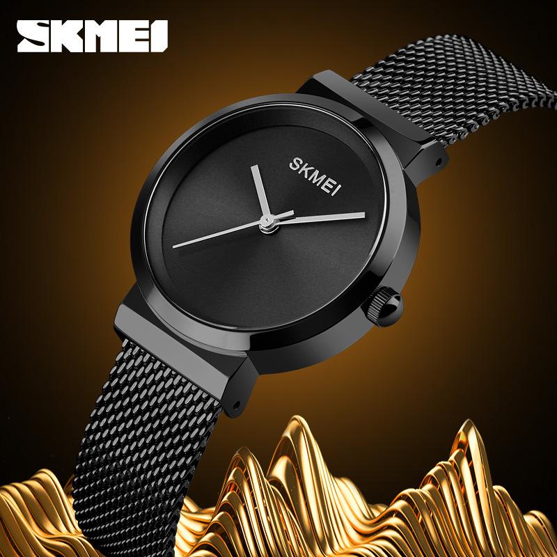 Fashion European and American Elegant Non-scale Steel Mesh Belt Women's Watch Waterproof Student Quartz Watch Women