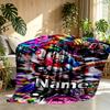 Custom Name Personalized Harley Quinn Joker Print Blanket, Home Decor, Bedroom, Sofa, Camping, Couch, Gifts for Birthday Christmas