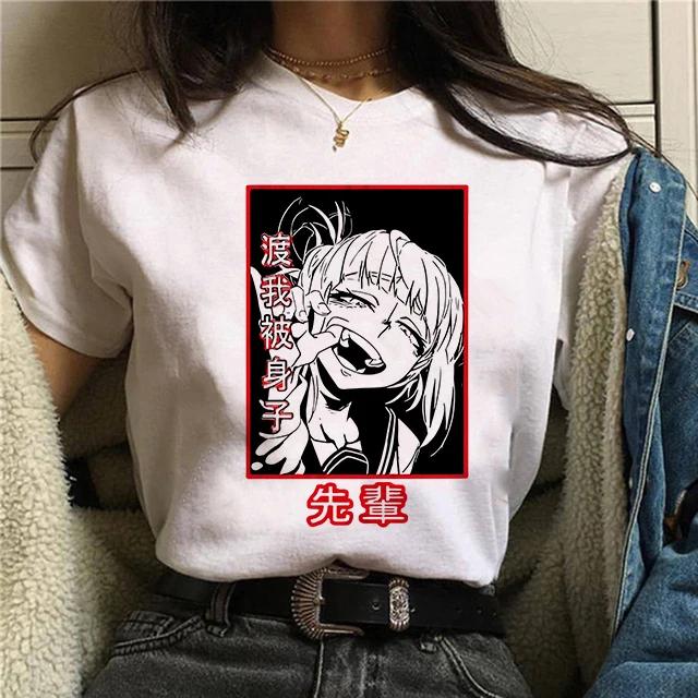 Manga Cute My Hero Academia Anime T Shirt Women Boku No Hero Academia T-shirt Bakugou Himiko Toga Tees Anime Deku Tshirt