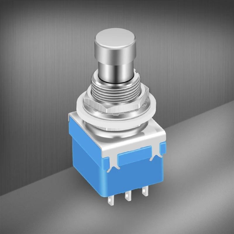 Miwayer 5/10Pcs 3PDT Footswitch Latching Stomp Switch-9 Pin True Bypass,Heavy Duty Metal for Guitar Pedal&Amplifier Replacement