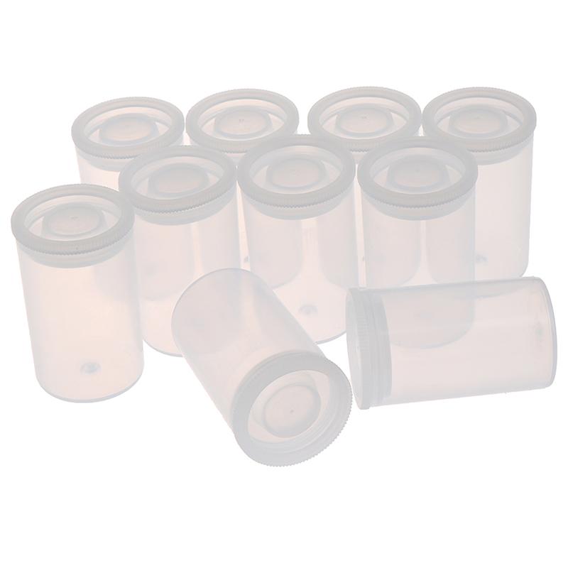10Pcs Plastic Empty Bottle Roll Film Case Box Seal Fishing Bait Can Container