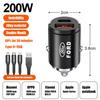 AKQI Car 200W Dual Port Mini USB Type-C Fast Charger Ultra Fast Charging Cigarette Lighter For Ford Fiesta EcoSport ESCORT focus 1