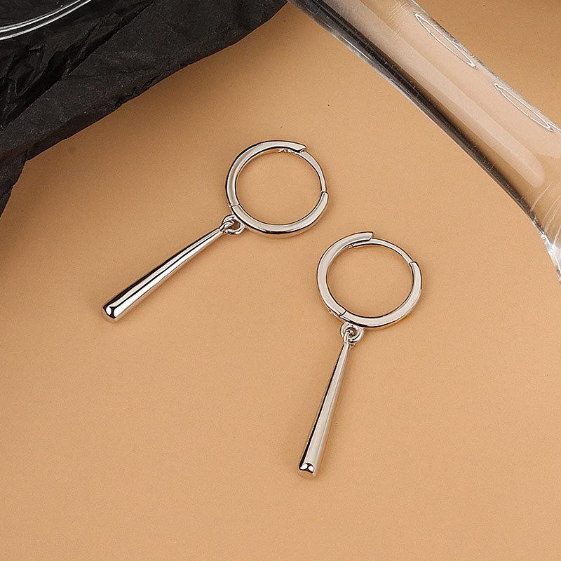 S925 Silver Waterdrop Earrings Exaggerated Light Luxury Design Versatile Fashion Hoop Earrings For Women