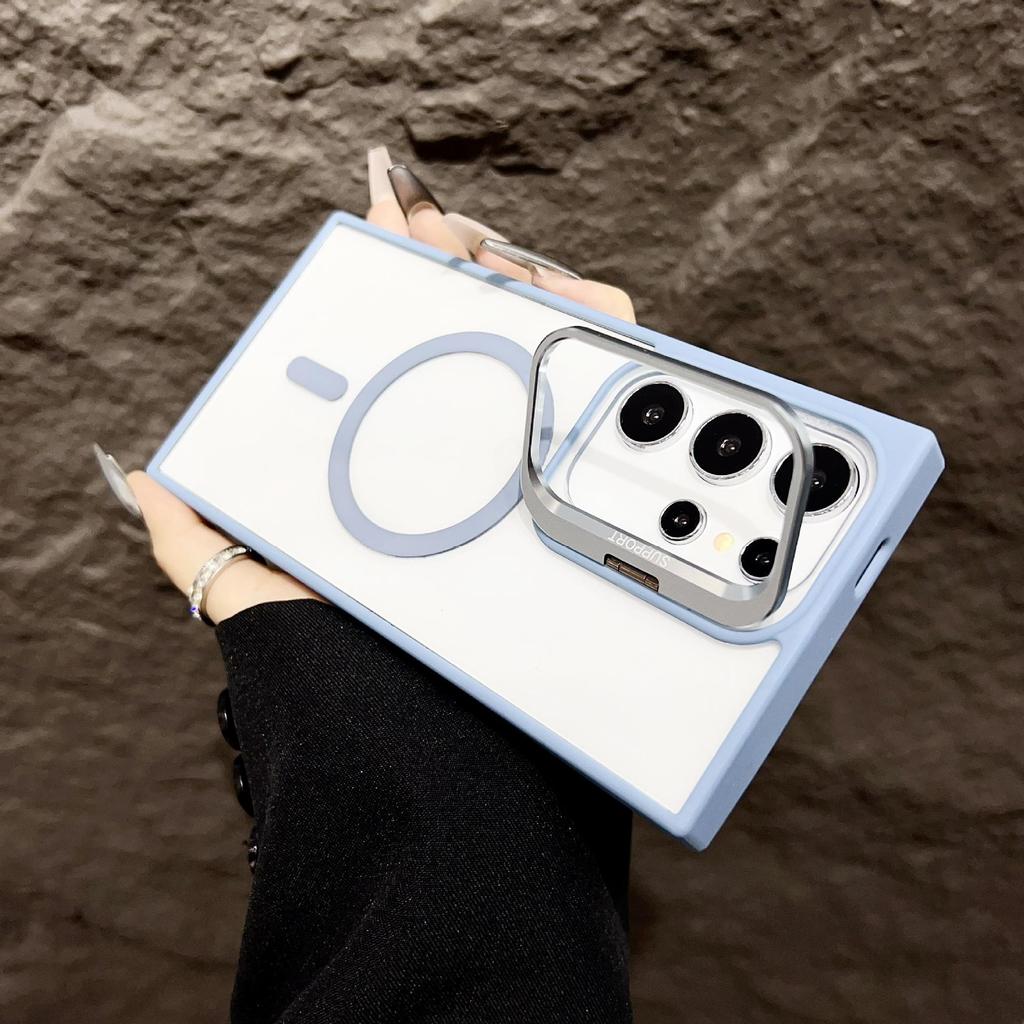 Samsung S26 Ultra Metal Lens Bracket & S25 Plus Magnetic Transparent Phone Case