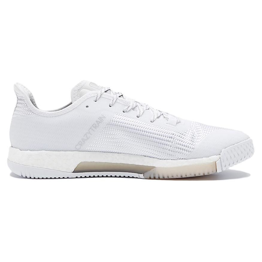 Adidas Crazy Train Series Non-Slip Lightweight Low-Top Basketball Shoes Men Sneakers White BA8003