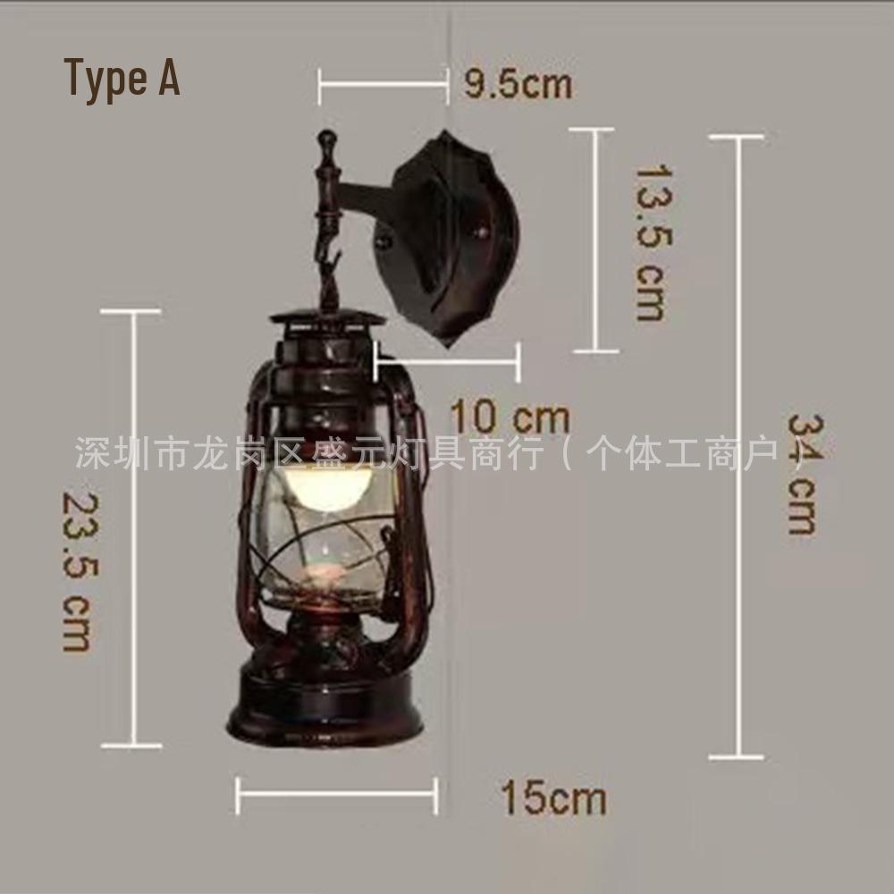 Retro Kerosene Wall Lamp: Antique Horse Lantern for Hallway, Bar, or Restaurant - Personalized Casual Art Lighting Fixture Without Light Source