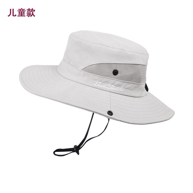 Sommer Damen Outdoor Sonnenhut Zopfloch Fischerhut Sonnenschutz Sonnenhut atmungsaktiv Bergsteigerhut Eltern-Kind-Modell