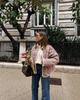 Giacca Cappotto da Donna Stampata in Cotone Autunno/Inverno 2025, Monocolore, Taglia Unica